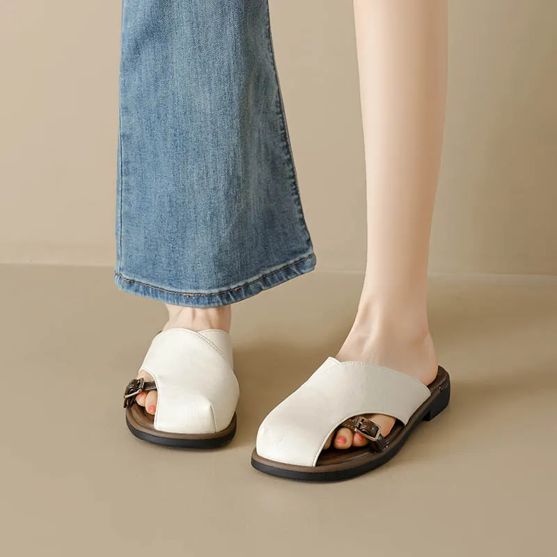 15 MINS Closed Toe Slippers 3cm Women's-12