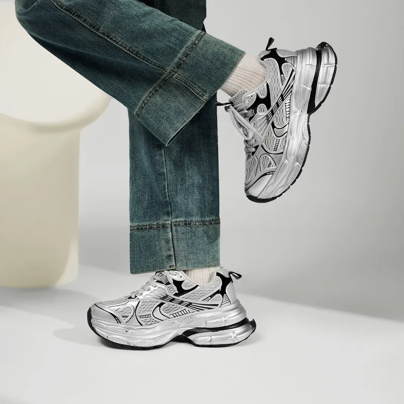 15 MINS Height Increasing Lightweight Low Top Chunky Sneakers Women's-2