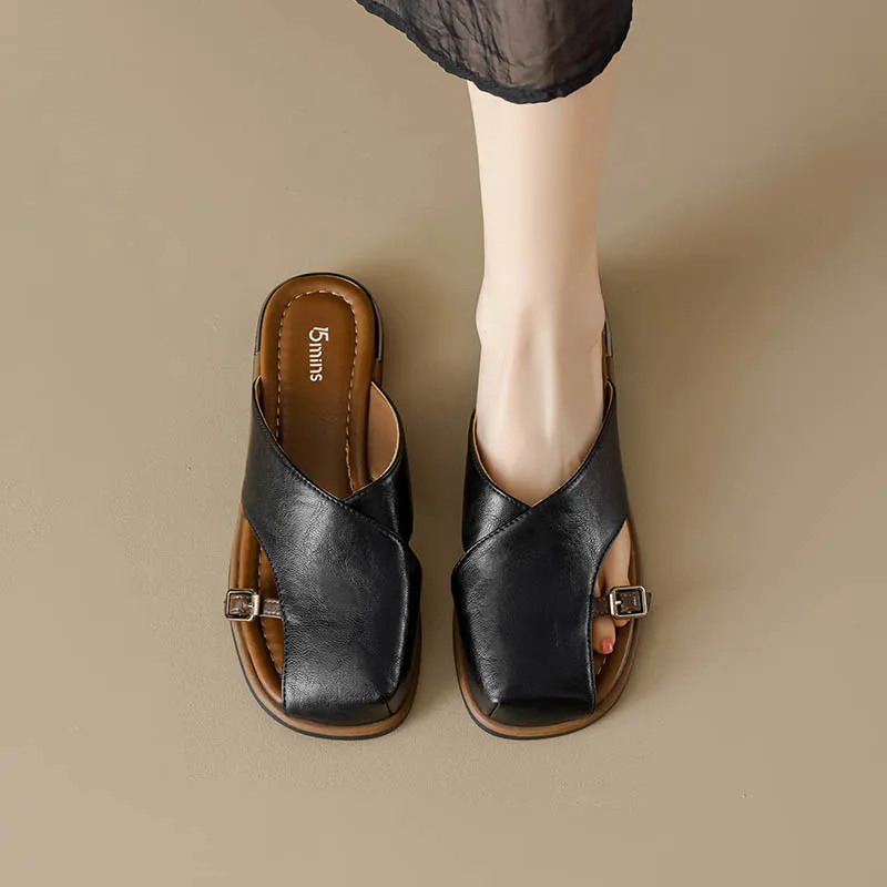 15 MINS Closed Toe Slippers 3cm Women's-18