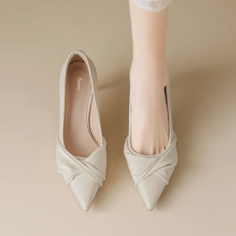 15 MINS Slim Heel High Heels Women's-5