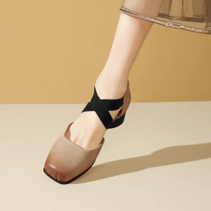15 MINS High Heels Women's Apricot/Black-6