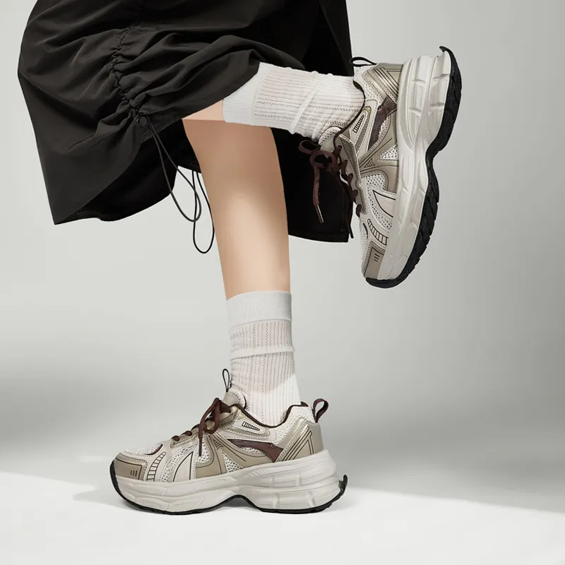 15 MINS Breathable Height Increase Low Top Chunky Sneakers Women's-9