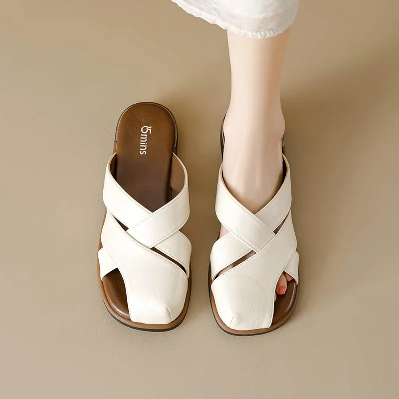 15 MINS Abrasion Resistant Closed Toe Slippers Women's-5