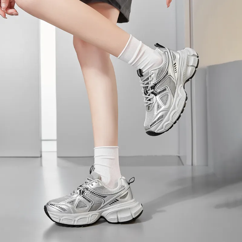 15 MINS Breathable Low Top Chunky Sneakers Women's-2