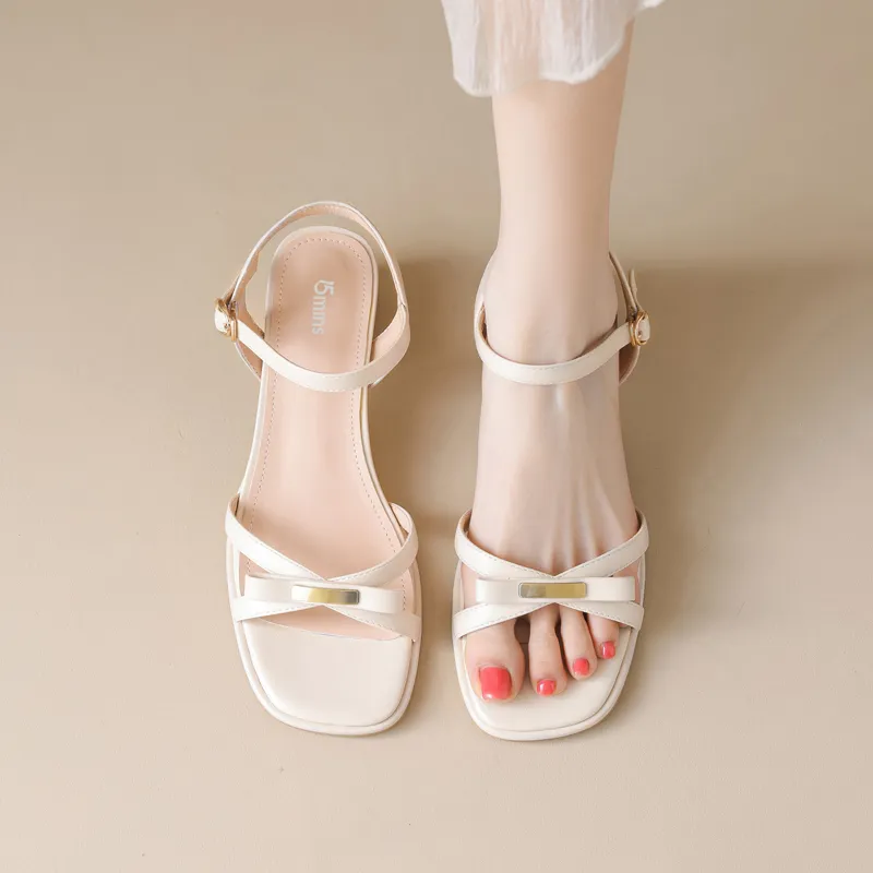 15 MINS One Strap Sandals 5CM Women's-4