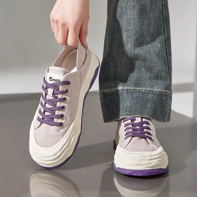 15 MINS Canvas Shoes 3cm Women's-15