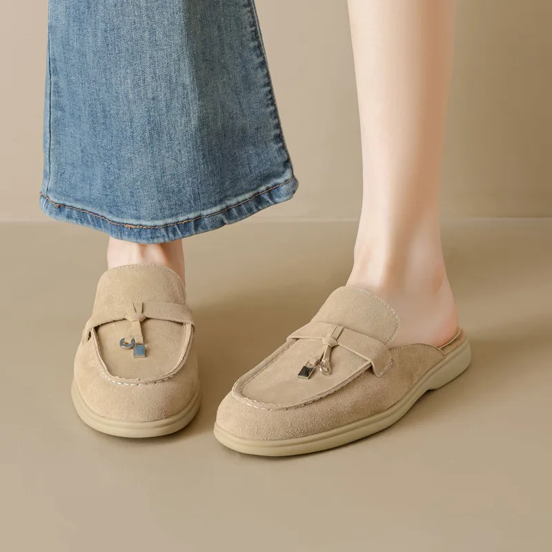 15 MINS Rubber Sole Closed Toe Slippers 3cm Women's-5