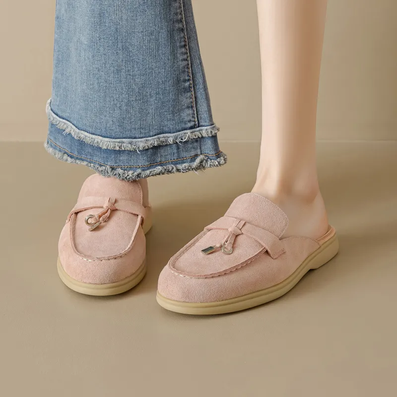 15 MINS Rubber Sole Closed Toe Slippers 3cm Women's-11