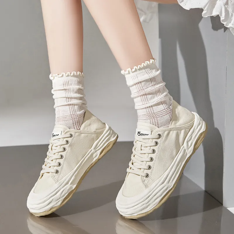 15 MINS Canvas Shoes 3cm Women's-4