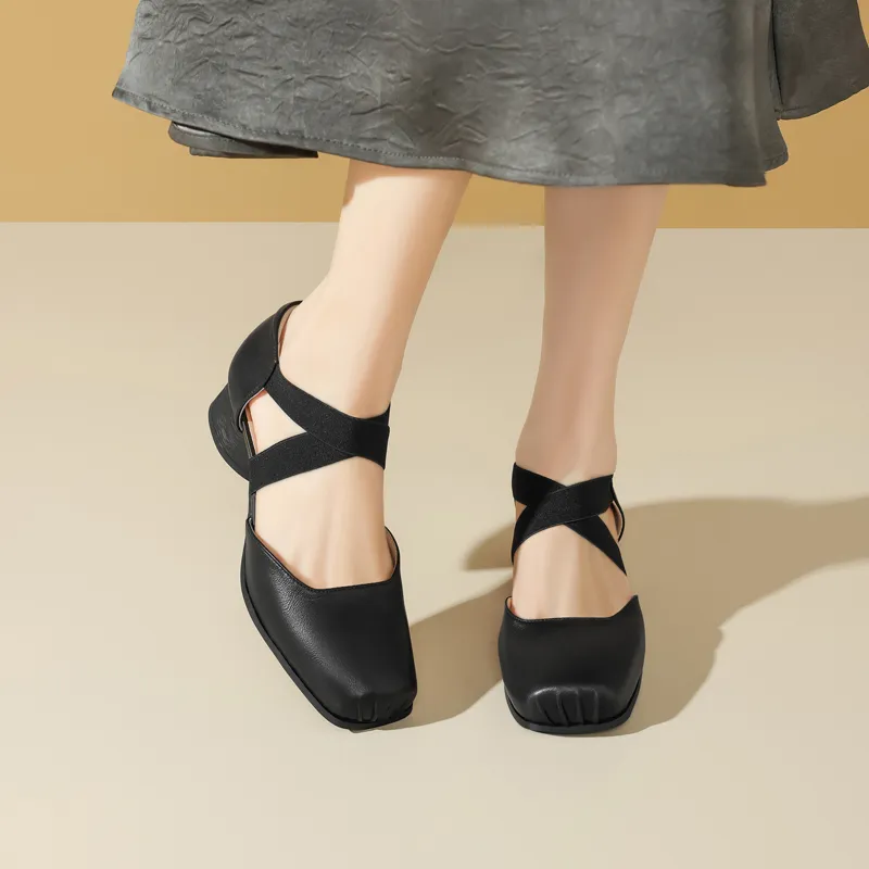 15 MINS High Heels Women's Apricot/Black-11
