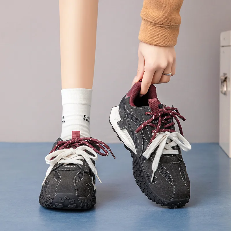 15 MINS Lightweight Breathable Height Increasing Low Top Chunky Sneakers Women's-10