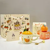 [Birthday Shopping Bag+Greeting Card+Orange Candle][Gift Box Set]Good Fortune and Prosperity Style B (Stainless Steel Spoon)