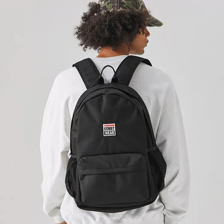 Vision Street Wear Polyester Backpack Regular Unisex Black/Purple/Neon Green-1