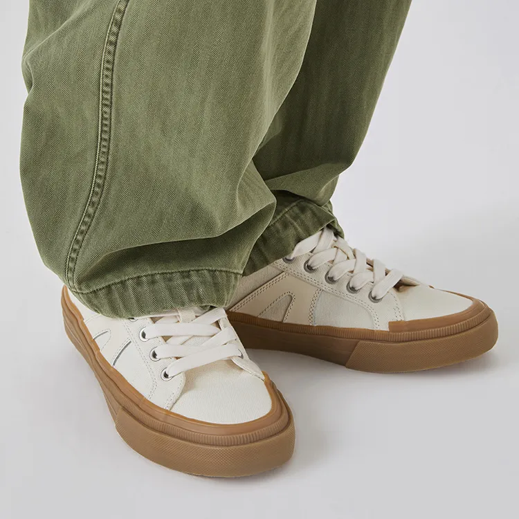 Vision Street Wear V76 Low Top Skateboard Shoes Unisex Raw Pips Rubber Ecru-6