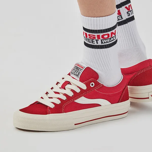 Odd CIRKUS x Vision Street Wear Astley Pro Low Top Skateboard Shoes Unisex Red-6