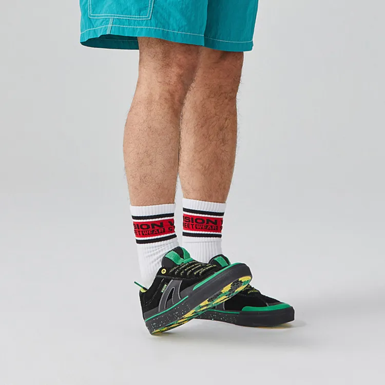 SHAKE JUNT x Vision Street Wear Low-Top Skateboard Shoes Unisex Black Green-8