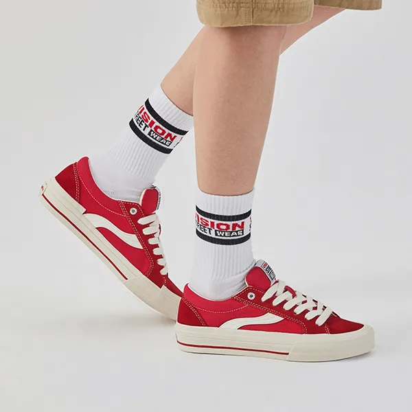 Odd CIRKUS x Vision Street Wear Astley Pro Low Top Skateboard Shoes Unisex Red-7