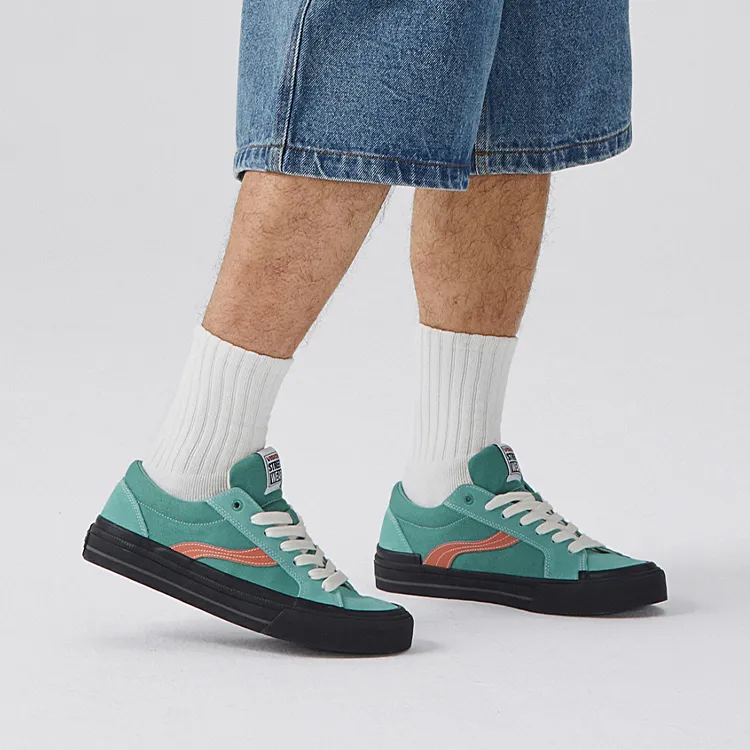 OddCIRKUS x Vision Street Wear Astley Pro Low Top Skateboard Shoes Unisex The Lake Is Green And Orange-6