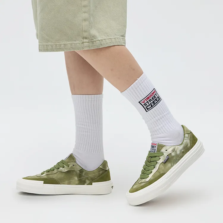 Vision Street Wear Flat Top Low Top Skateboard Shoes Unisex Forest Green-6