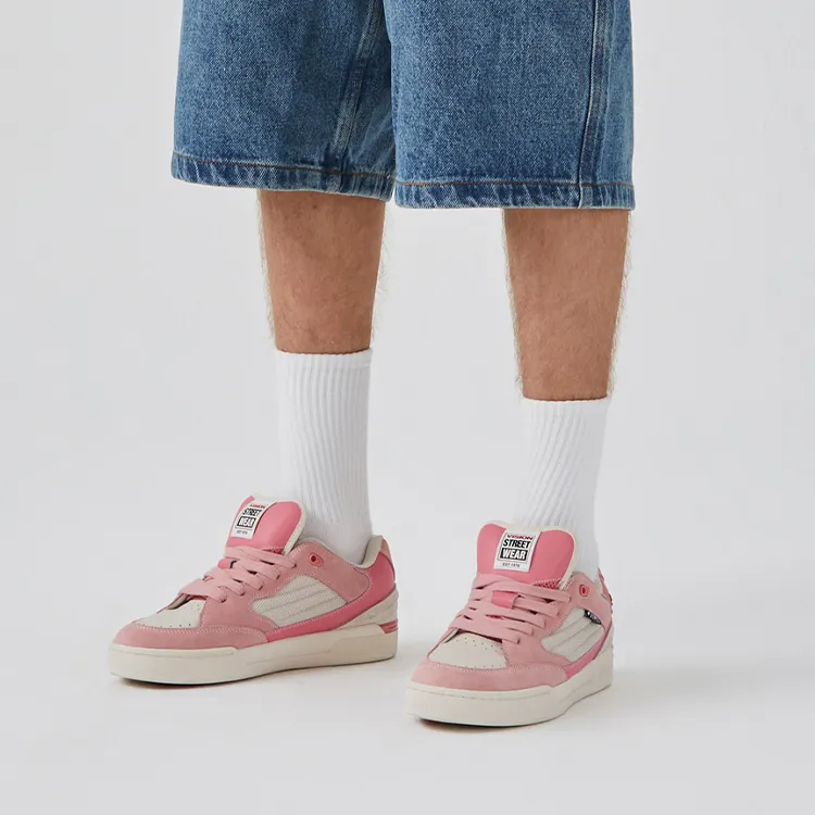 Vision Street Wear Savvy Puffy Shoes Low Top Skateboard Shoes Unisex Milkshake Pink-6