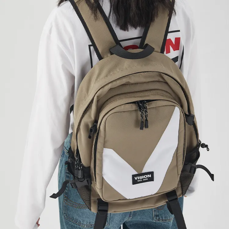 Vision Street Wear Polyester Backpack Regular Unisex Khaki-4