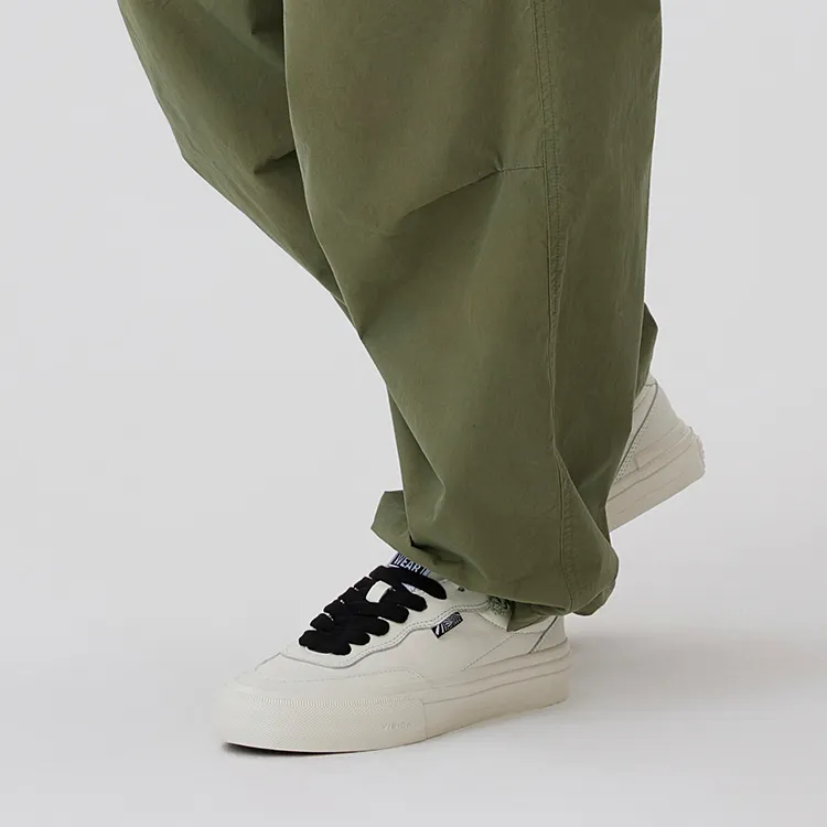 Vision Street Wear Flat Top White Sneakers Low Top Skateboard Shoes Unisex White-6