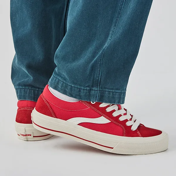 Odd CIRKUS x Vision Street Wear Astley Pro Low Top Skateboard Shoes Unisex Red-11