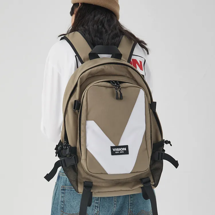 Vision Street Wear Polyester Backpack Regular Unisex Khaki-5