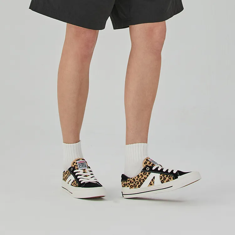 Vision Street Wear V76 Low Top Skateboard Shoes Unisex Leopard Print-8
