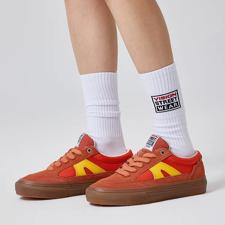 Vision Street Wear Stick Low Top Skateboard Shoes Unisex Spessartine Orange-9