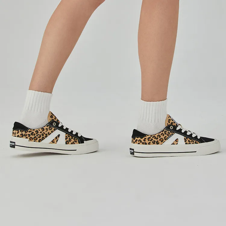 Vision Street Wear V76 Low Top Skateboard Shoes Unisex Leopard Print-7