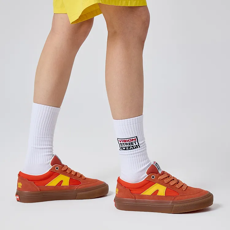 Vision Street Wear Stick Low Top Skateboard Shoes Unisex Spessartine Orange-10