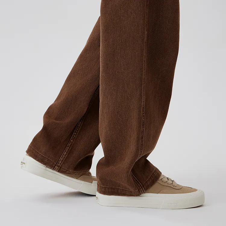 Vision Street Wear Flat Top Low Top Skateboard Shoes Unisex Milk Tea Brown-9