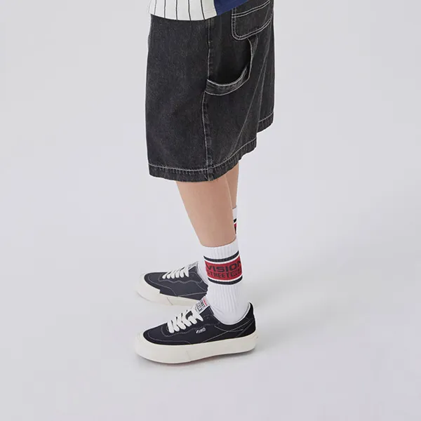 Vision Street Wear Flat Top Low Top Skateboard Shoes Unisex Black-7