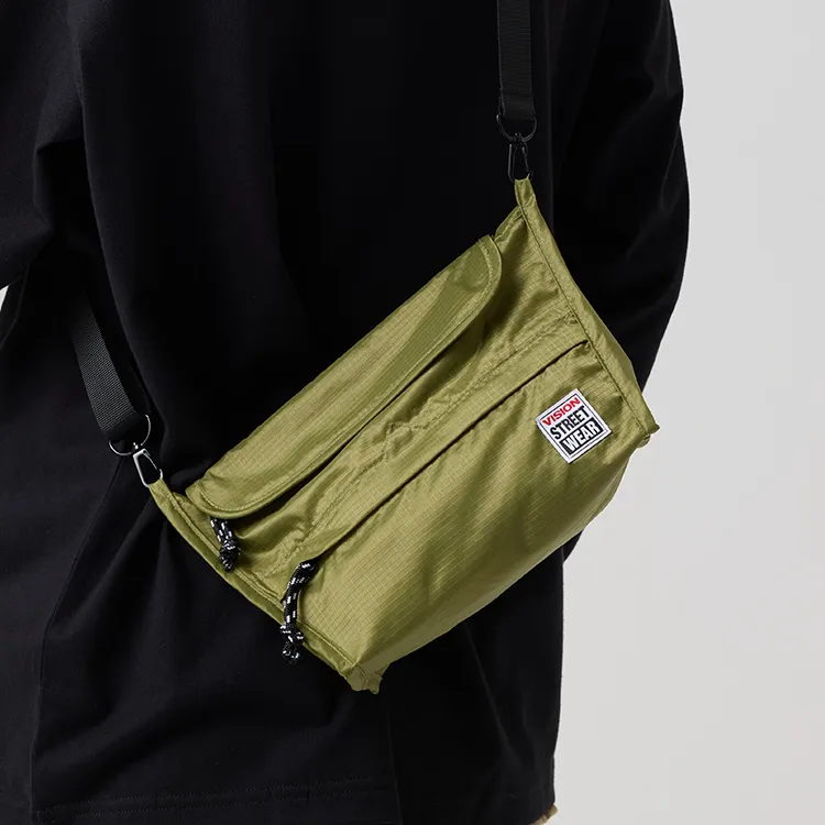 Vision Street Wear Polyamide Crossbody Bag Unisex Army Green/Purple-3