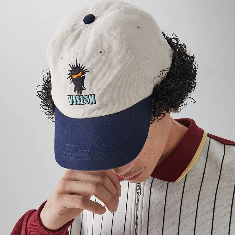 Vision Street Wear Cotton Baseball Caps Unisex White-2