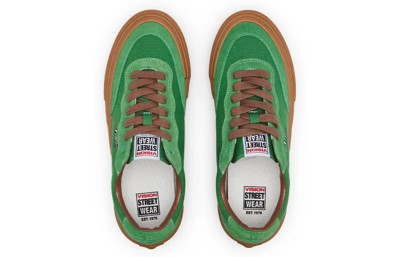 Vision Street Wear Flat Top Low Top Skateboard Shoes Unisex Forest Green-3