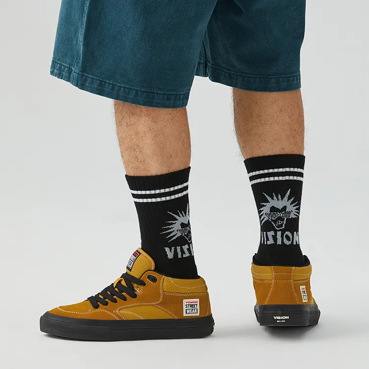 Vision Street Wear Concave Mid Top Skateboard Shoes Unisex Sunset Yellow-8