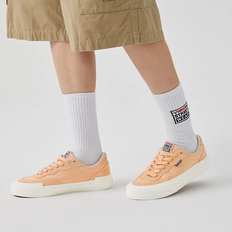 Vision Street Wear Flat Top Low Top Skateboard Shoes Unisex Soft Peach-8