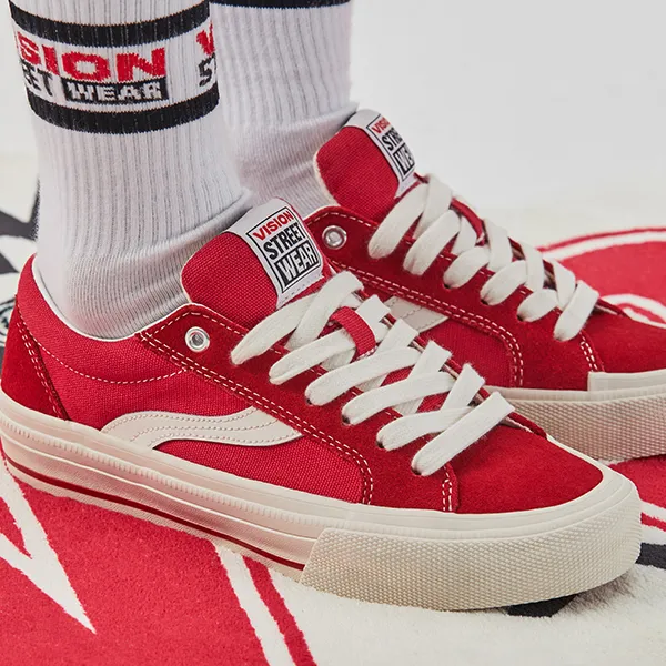 Odd CIRKUS x Vision Street Wear Astley Pro Low Top Skateboard Shoes Unisex Red-5