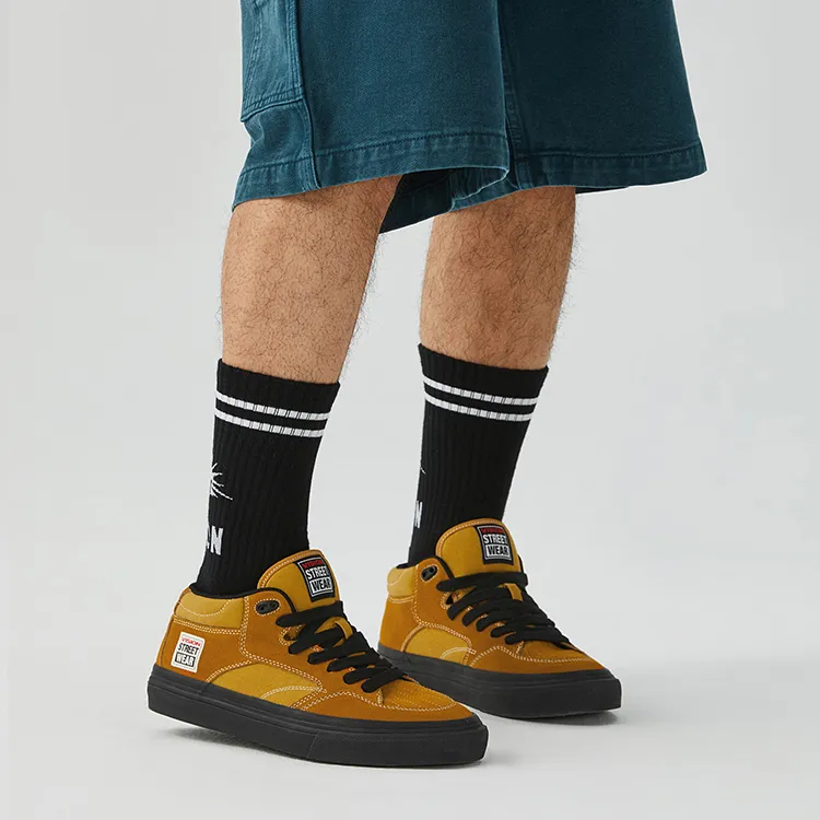 Vision Street Wear Concave Mid Top Skateboard Shoes Unisex Sunset Yellow-7