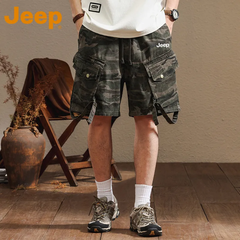 Jeep Outdoor Casual Shorts Men's Army Green-2