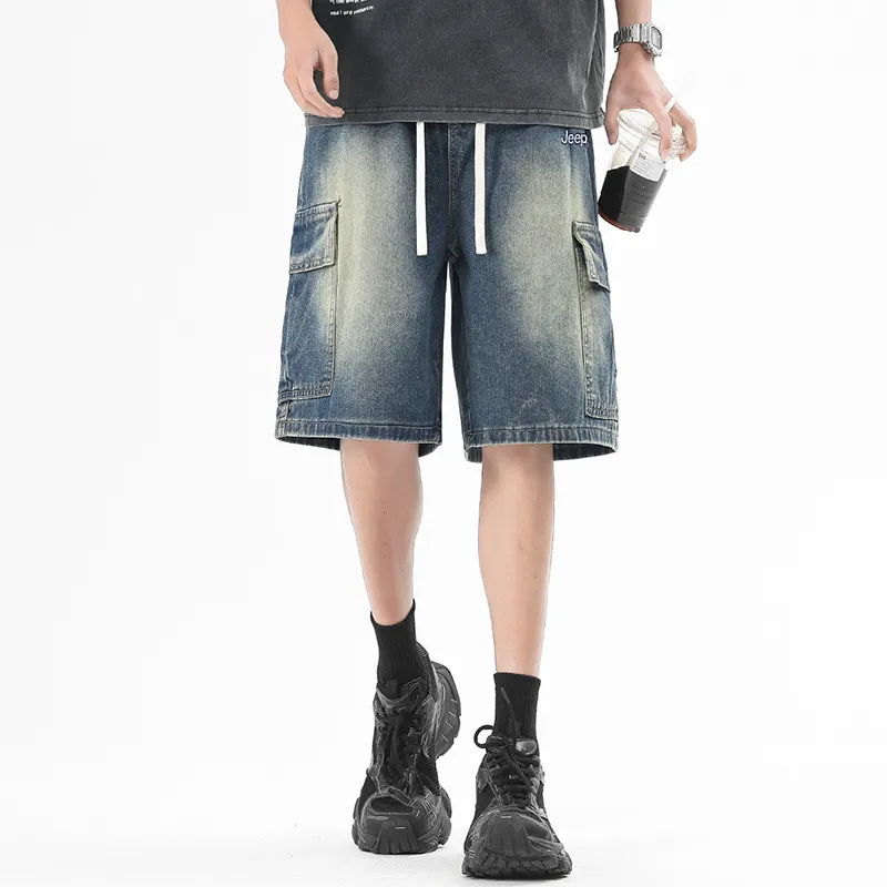 Jeep Fashion Sports Collection Denim Shorts Unisex-9