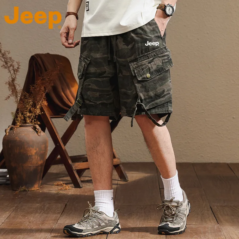 Jeep Outdoor Casual Shorts Men's Army Green-4
