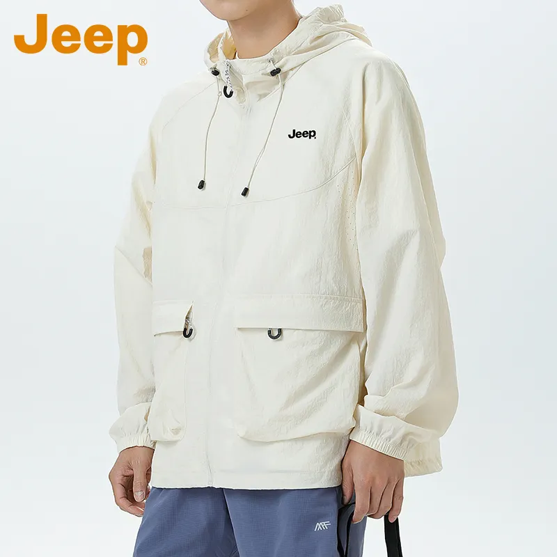 Jeep Super Light Breathable UV Protection Sunscreen Sun Protection Clothing Unisex-11