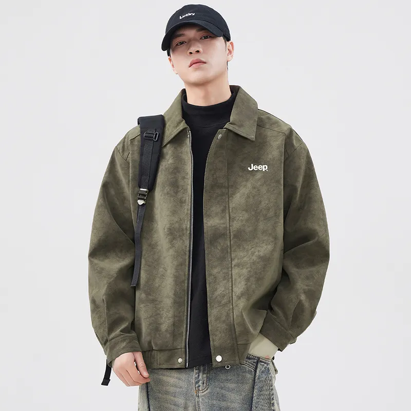 Jeep Fashion Sports Collection Leather Jacket Unisex-10