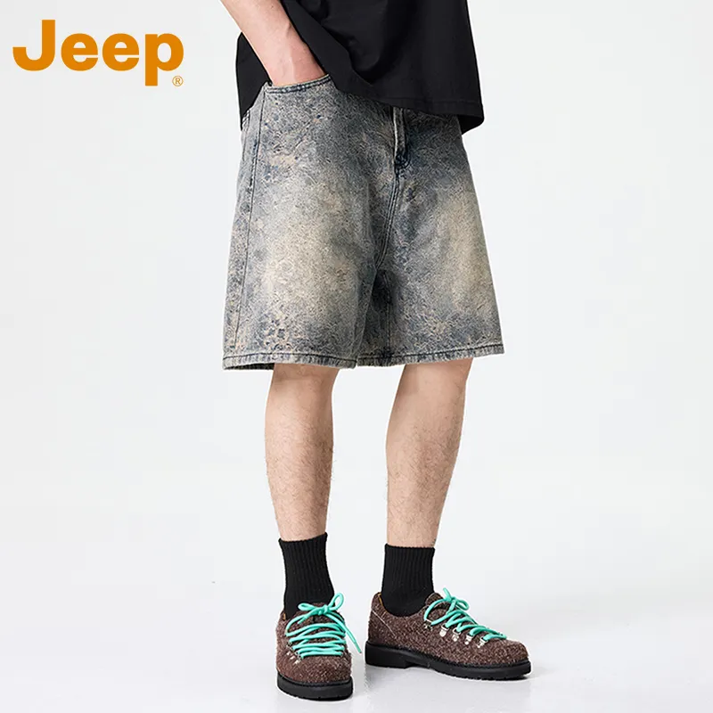 Jeep Leisure Collection Denim Shorts Unisex Blue-6