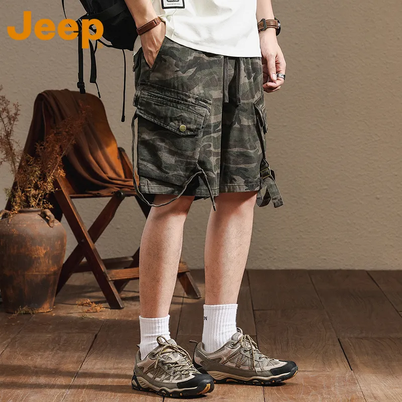 Jeep Outdoor Casual Shorts Men's Army Green-7