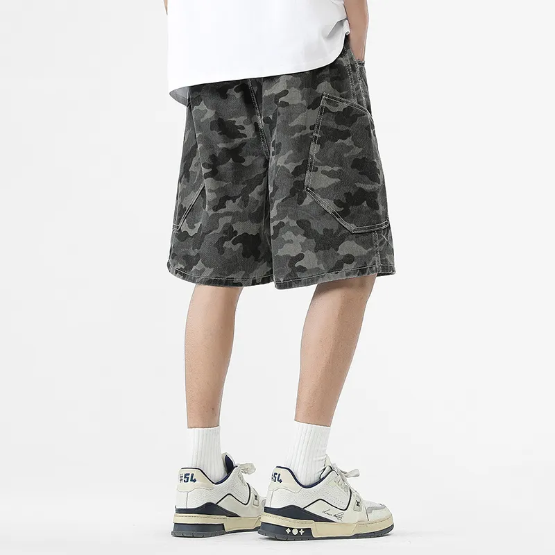 Jeep Fashion Sports Collection Denim Shorts Unisex Camouflage-4