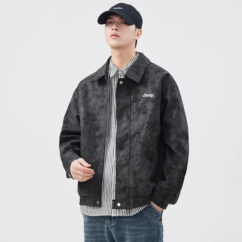 Jeep Fashion Sports Collection Leather Jacket Unisex-15